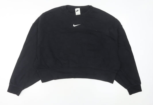 Womens UK 6 Regular Nike Black Pullover Sweatshirt