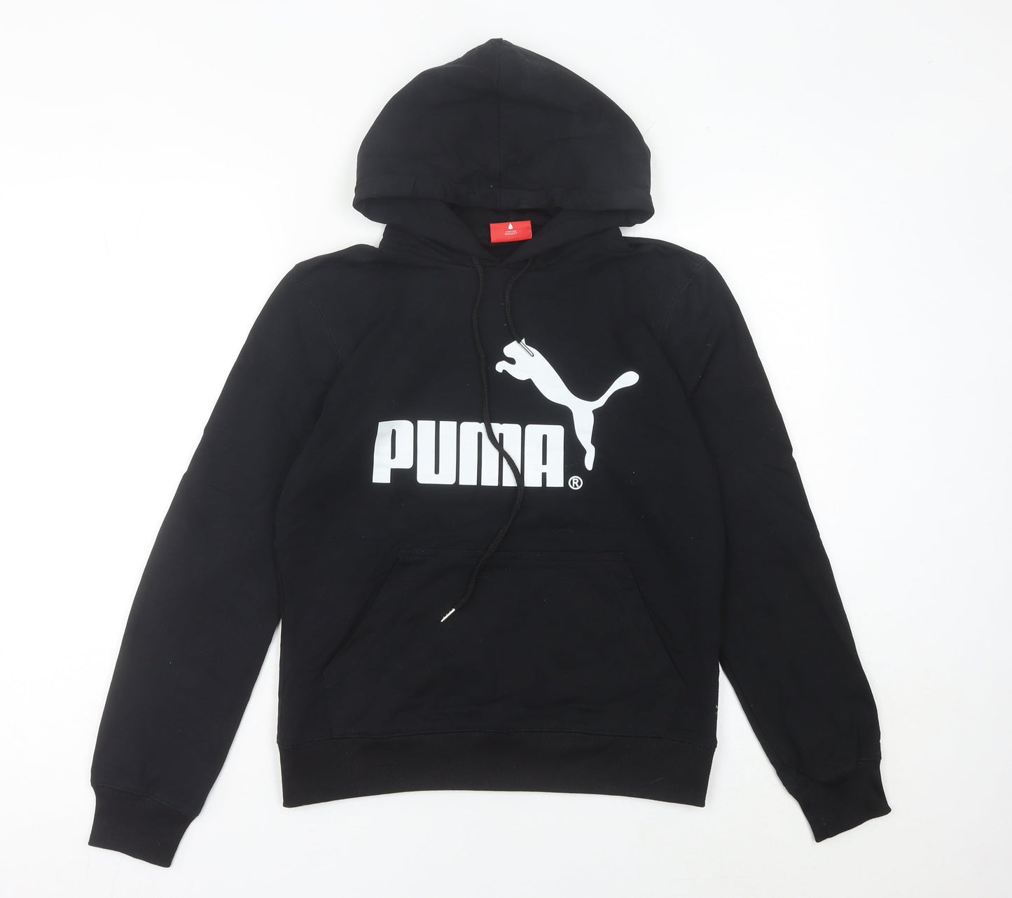 Puma Womens Black M Pullover Hoodie Sweatshirt Cotton Blend