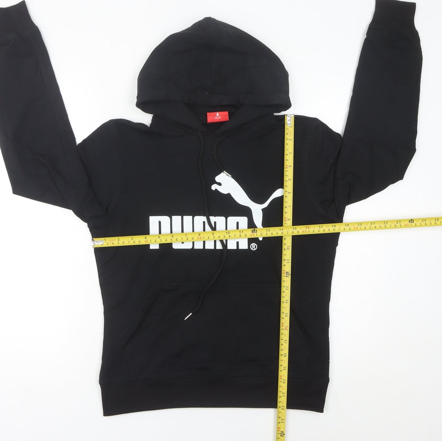 Puma Womens Black M Pullover Hoodie Sweatshirt Cotton Blend