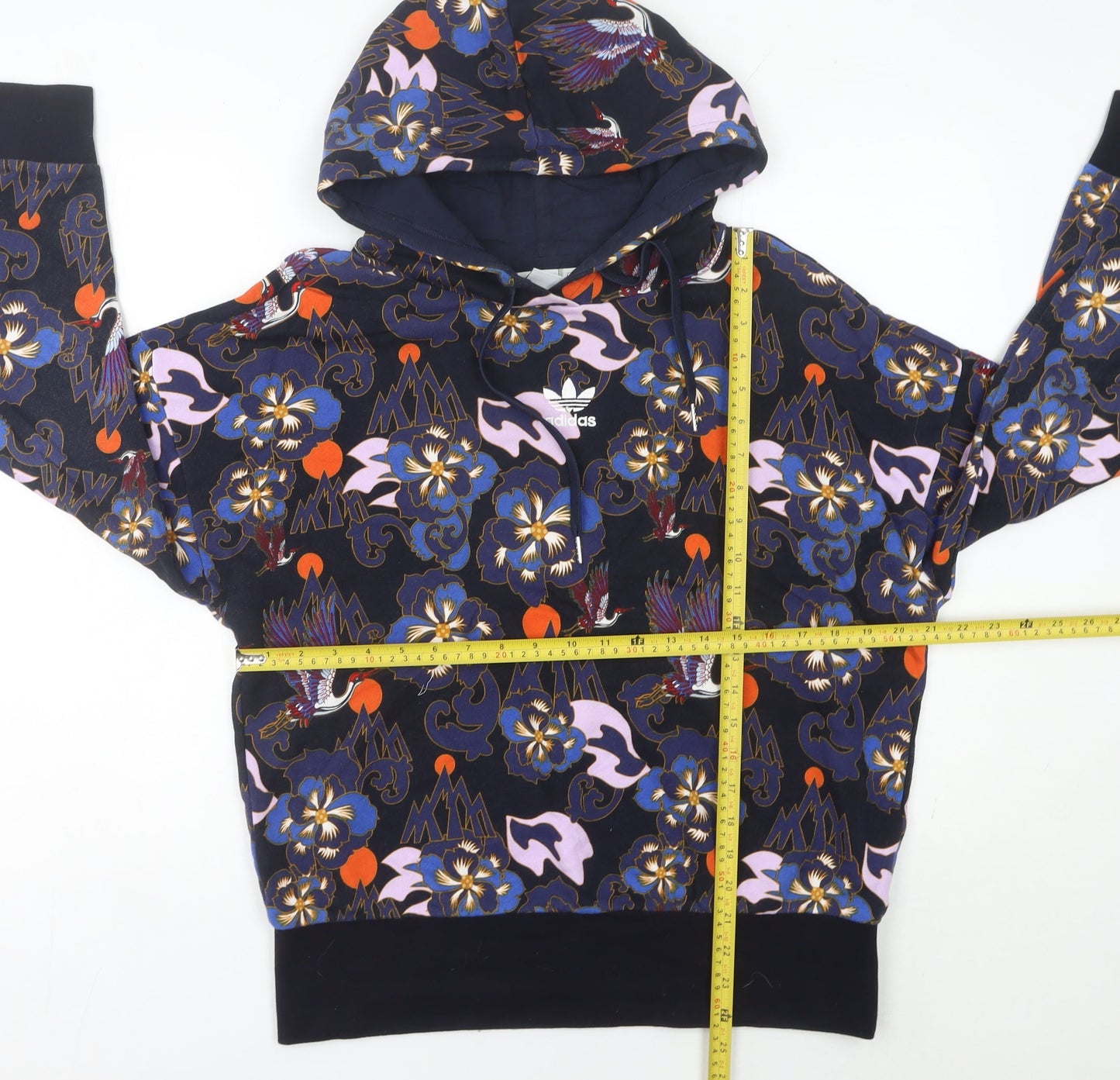 Adidas Womens XS Multicoloured Pullover Hoodie Floral Print
