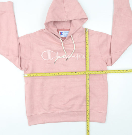 Champion Womens Pink Hoodie Size 10 Logo Pullover Sweatshirt