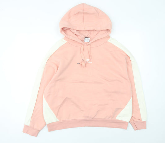 New Balance Womens Pink Hoodie Size 8 Pullover Logo Casual