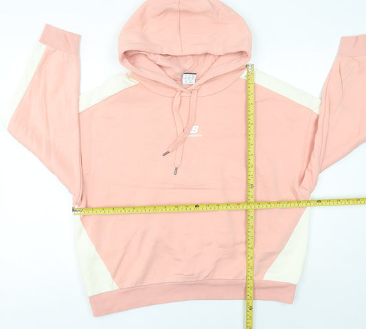 New Balance Womens Pink Hoodie Size 8 Pullover Logo Casual