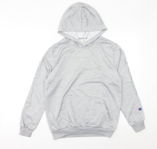 Champion Womens Grey Hoodie UK 12 Pullover Sweatshirt