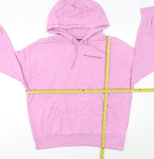 Converse Women’s Pink Hoodie Size 10 Pullover Cotton Logo Casual