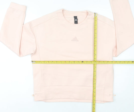 Adidas Women’s Pink Sweatshirt Size 10 Logo Pullover Activewear