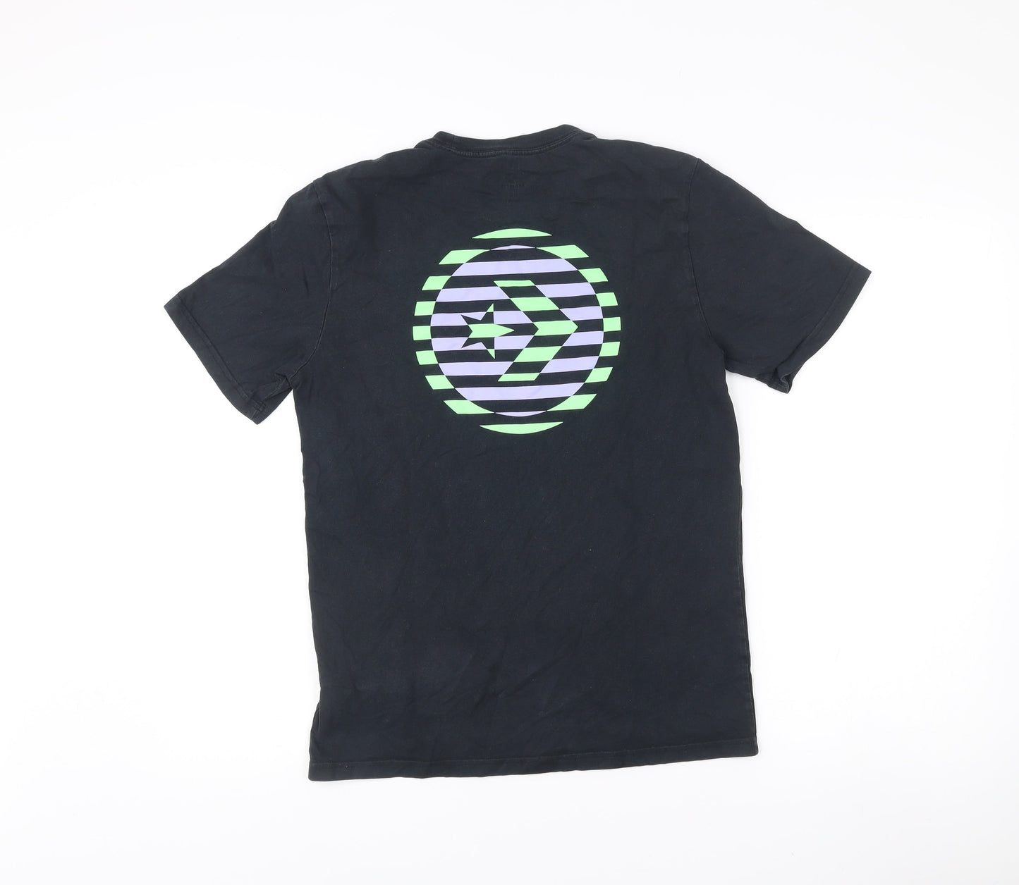 Converse Mens Black XS Graphic Logo T-Shirt Crew Neck Cotton