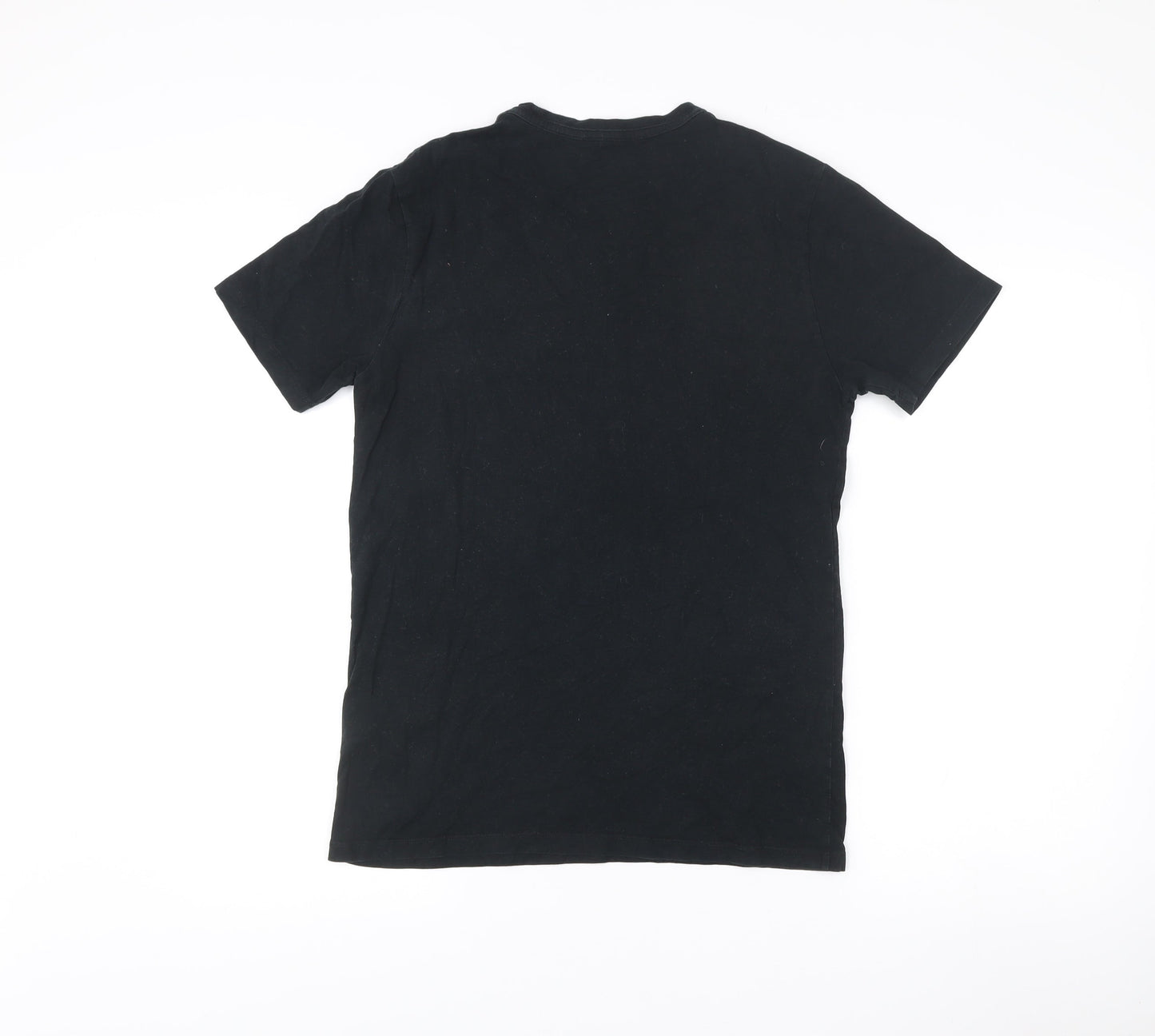 AllSaints Men’s Black Small Slim Fit Cotton Crew Neck T-Shirt