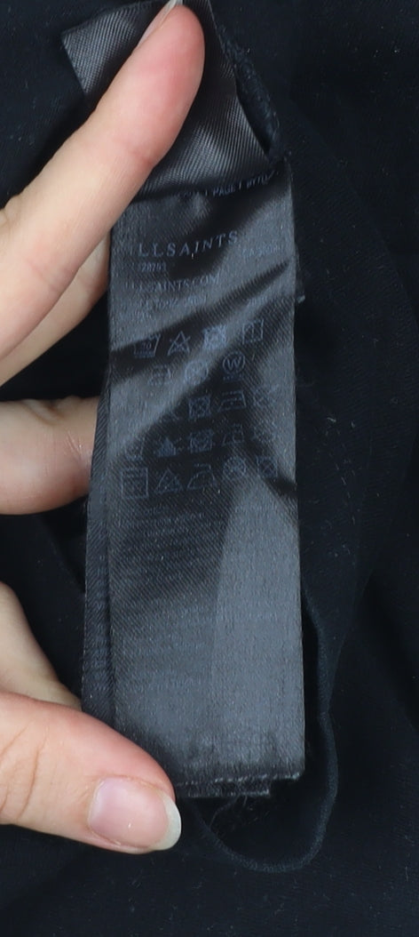 AllSaints Men’s Black Small Slim Fit Cotton Crew Neck T-Shirt