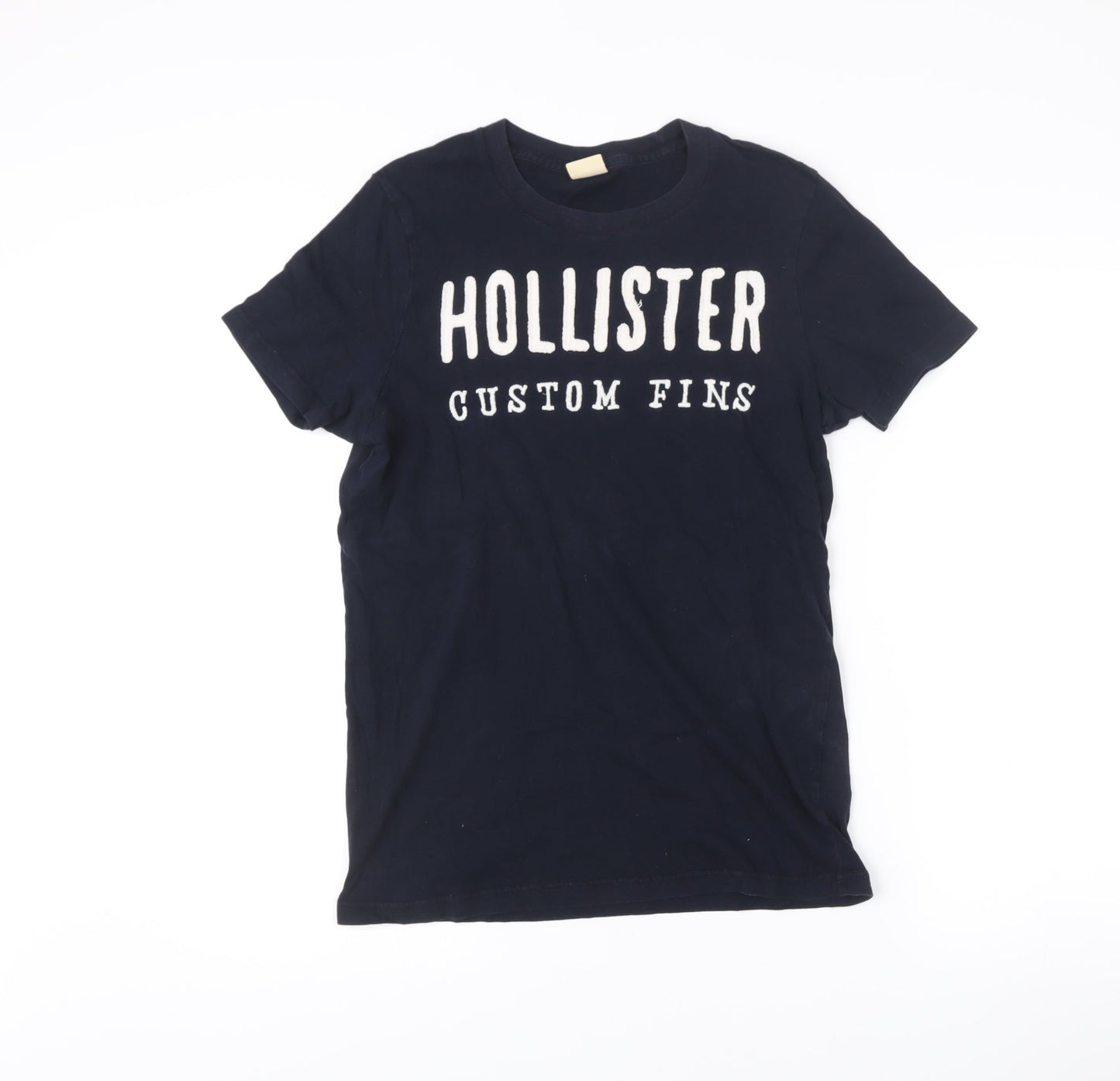 Hollister Men's Blue Small Graphic Print Crew Neck T-Shirt