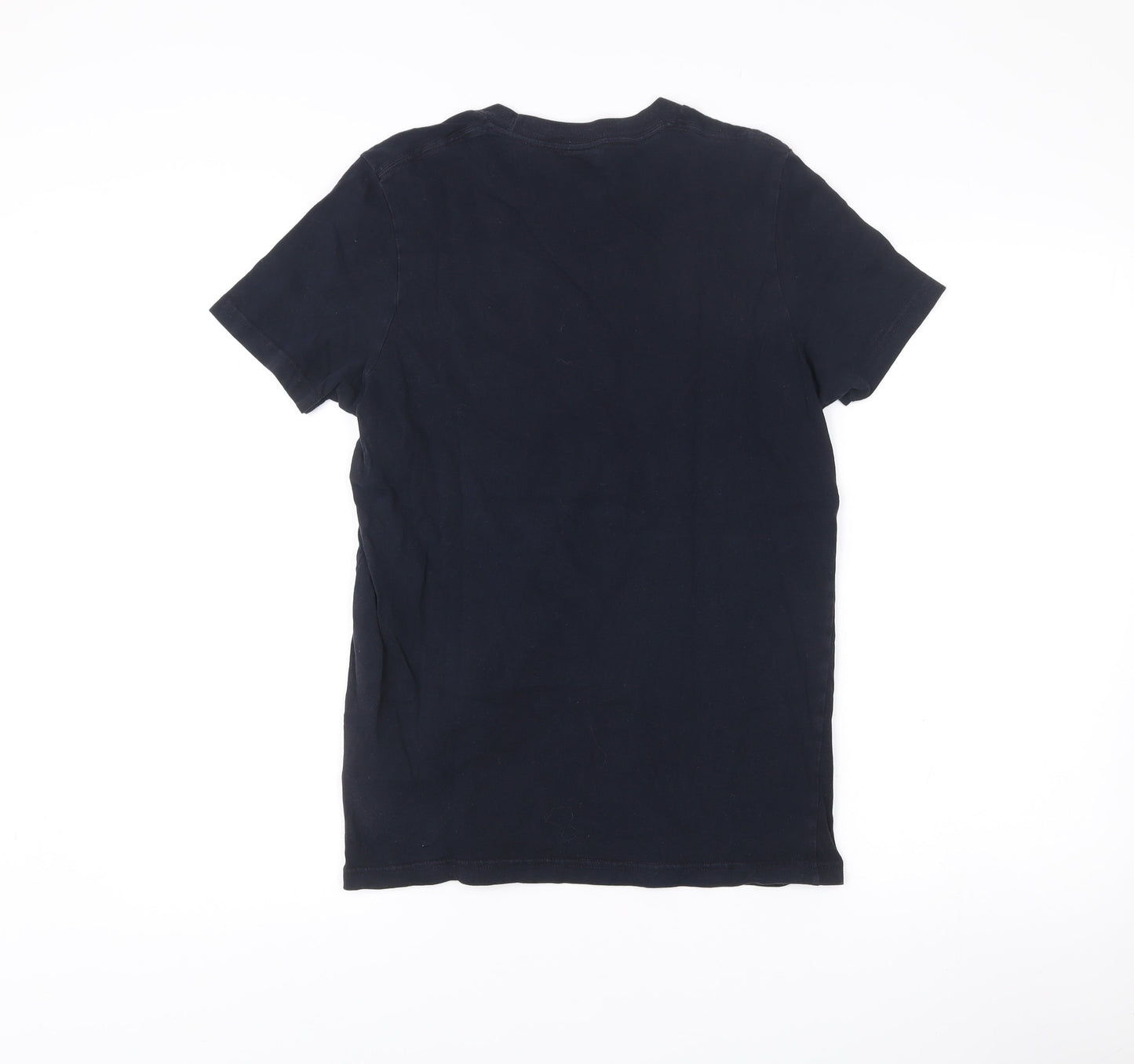 Hollister Men's Blue Small Graphic Print Crew Neck T-Shirt