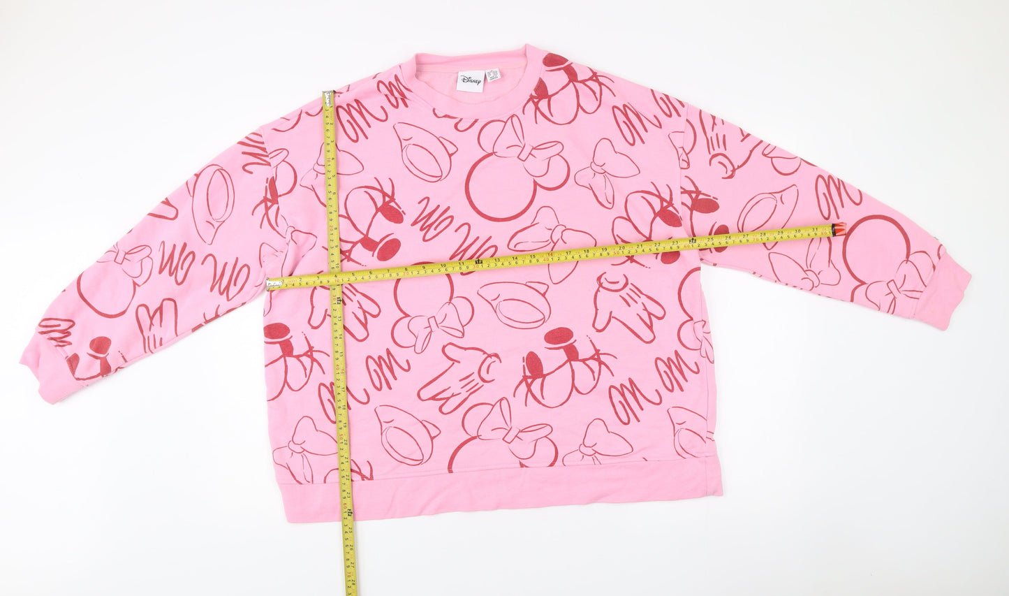 Disney Women’s Plus Size Pink Minnie Mouse Sweatshirt XL 18/20