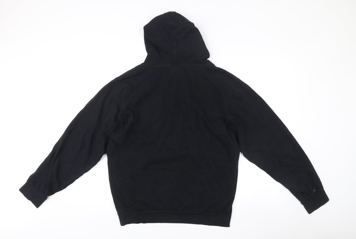 Kappa Men’s Black Pullover Hoodie Medium Logo Graphic Cotton Blend