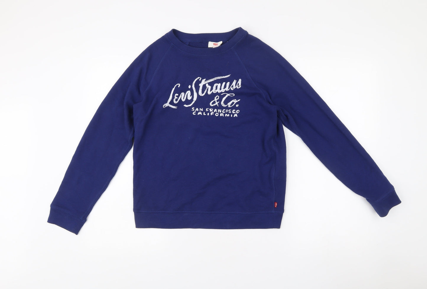 Levi's Mens Blue Sweatshirt Medium Crew Neck Logo Pullover