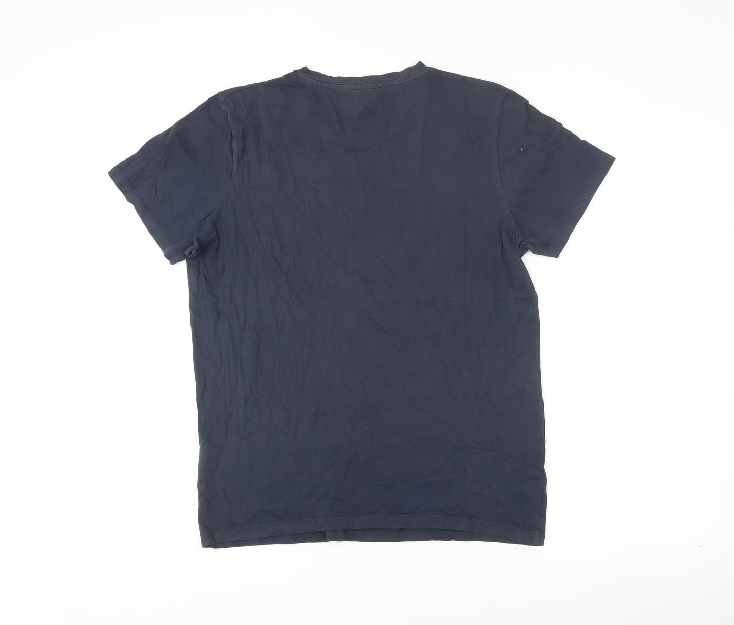 Jack & Jones Originals Mens Blue M Graphic Print Cotton T-Shirt