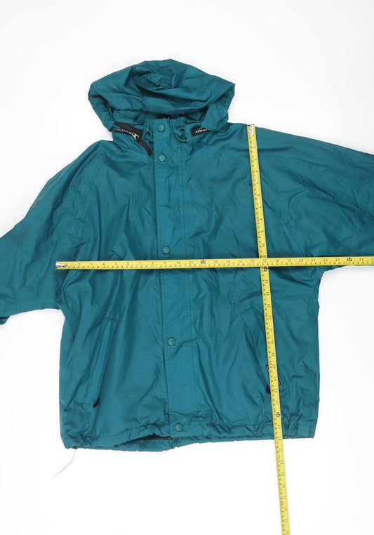 Helly Hansen Men Green S Rain Coat Waterproof Jacket Hooded