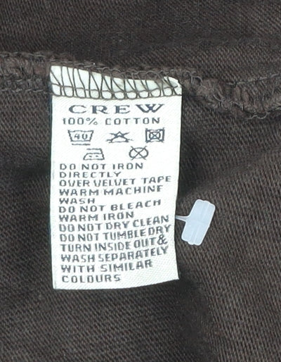 Crew Clothing Co Men’s Brown Cotton Rugby Jumper Medium Embroidered Logo