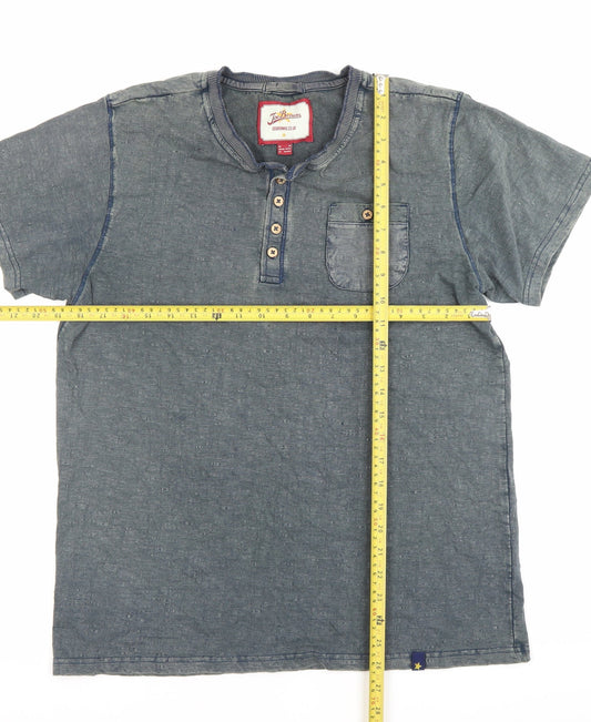 Joe Browns Men’s Blue Henley Short Sleeve Cotton T-Shirt M