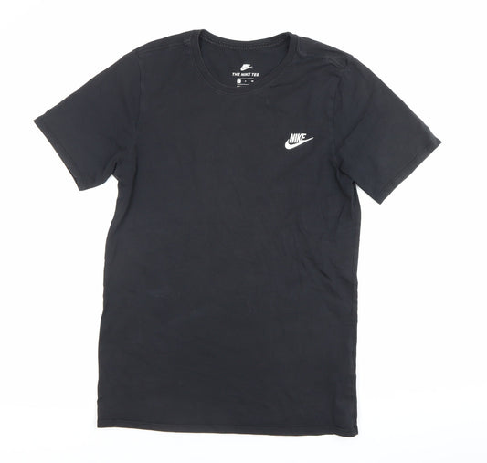 Mens UK Size S Nike Black Cotton T-Shirt