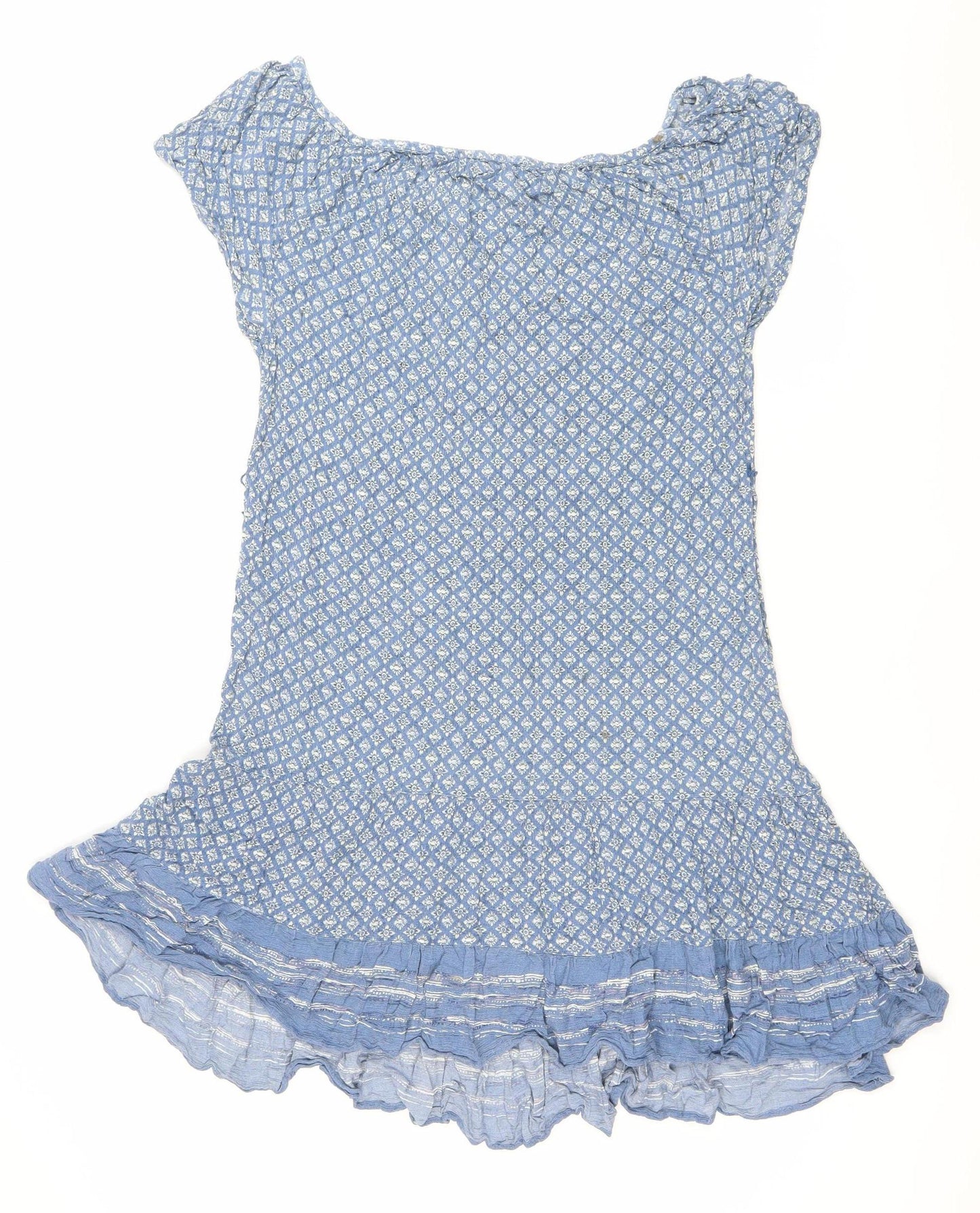 Fat Face Women’s Blue Knee Length Shift Dress Size 12 Viscose