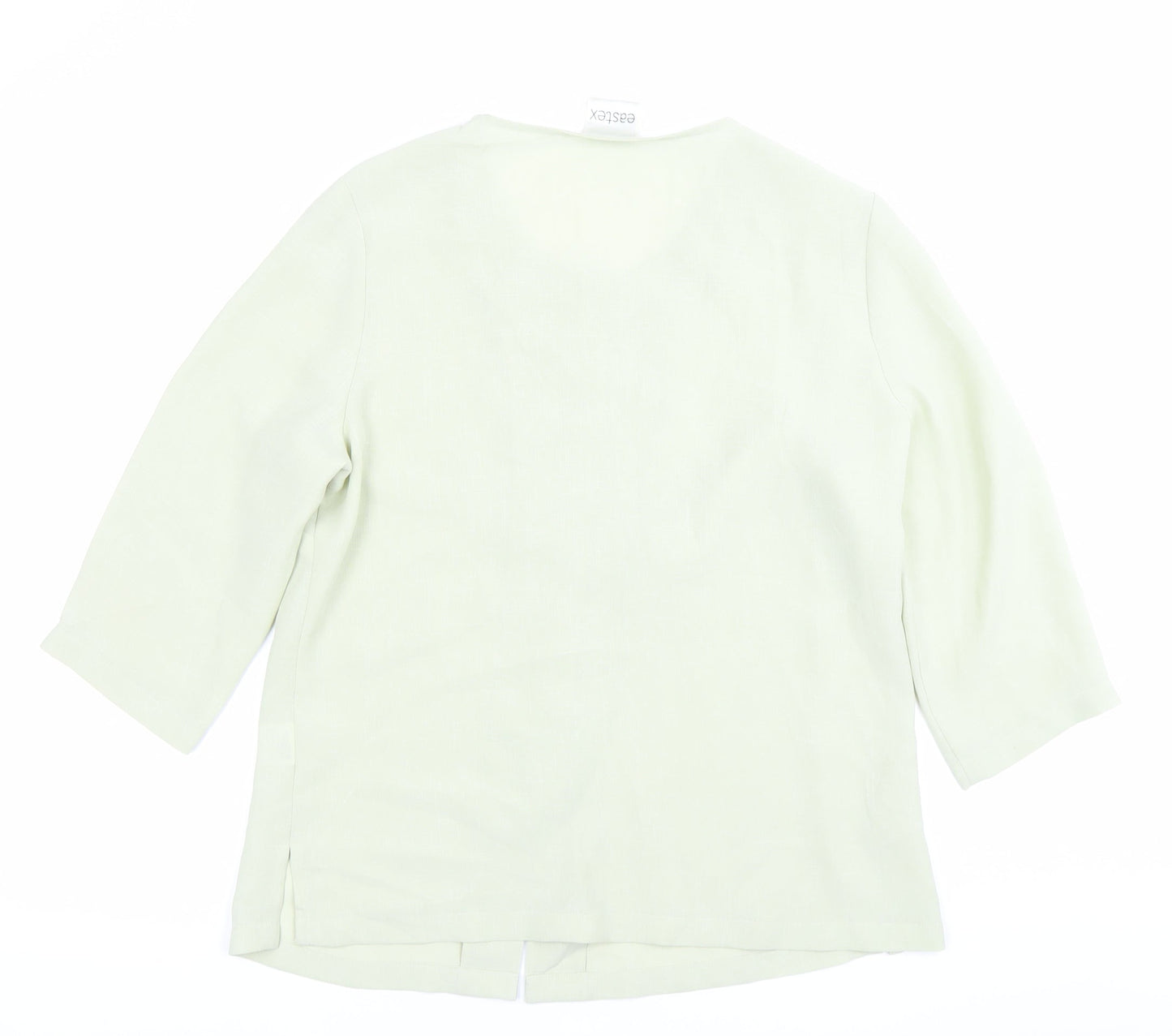 Eastex Womens Green Beaded Embroidered Tunic Blouse UK 10