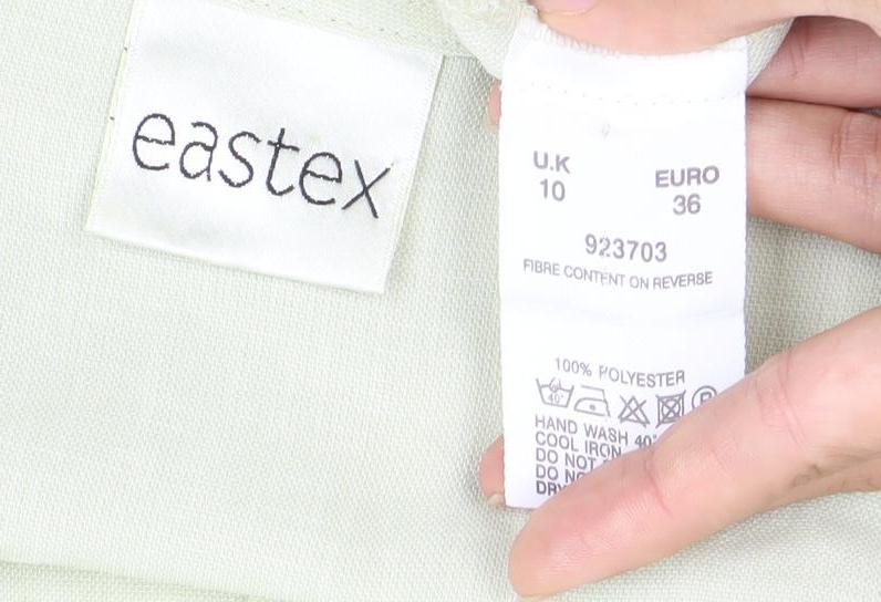 Eastex Womens Green Beaded Embroidered Tunic Blouse UK 10