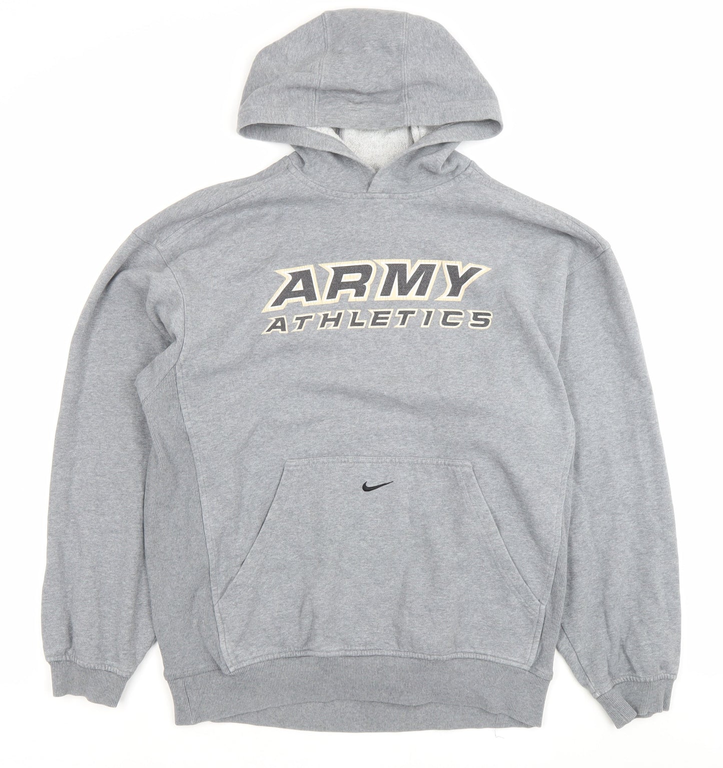 Nike Mens Grey Army Athletics Pullover Hoodie Size M Regular Fit