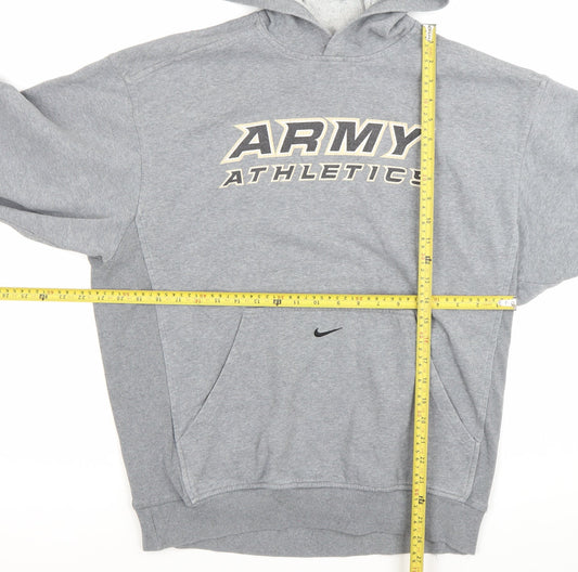 Nike Mens Grey Army Athletics Pullover Hoodie Size M Regular Fit