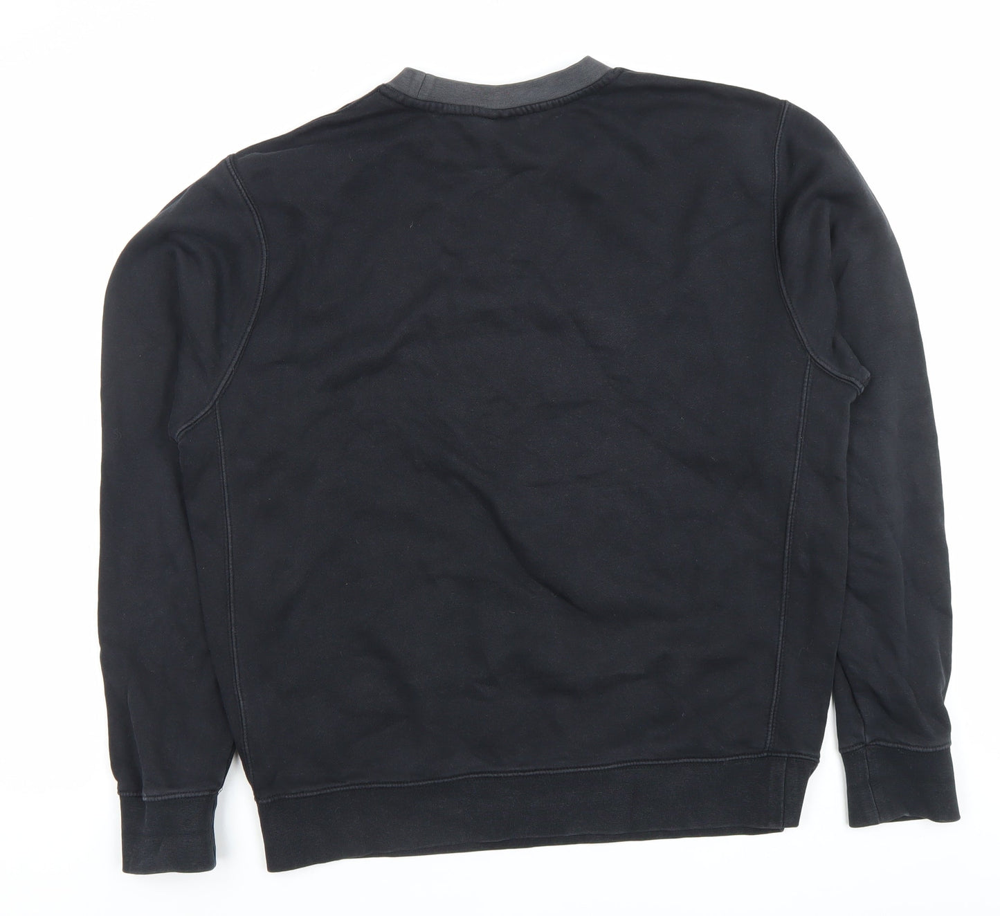 Nike Men’s Black Pullover Sweatshirt M Crew Neck Logo Sportswear