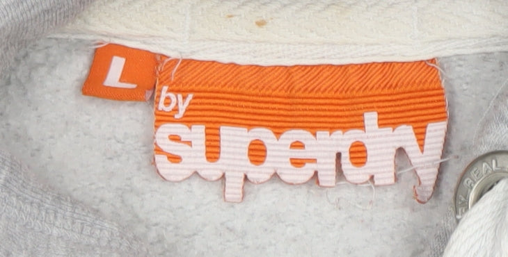 Superdry Men’s Grey Full Zip Hoodie Size L Regular Fit