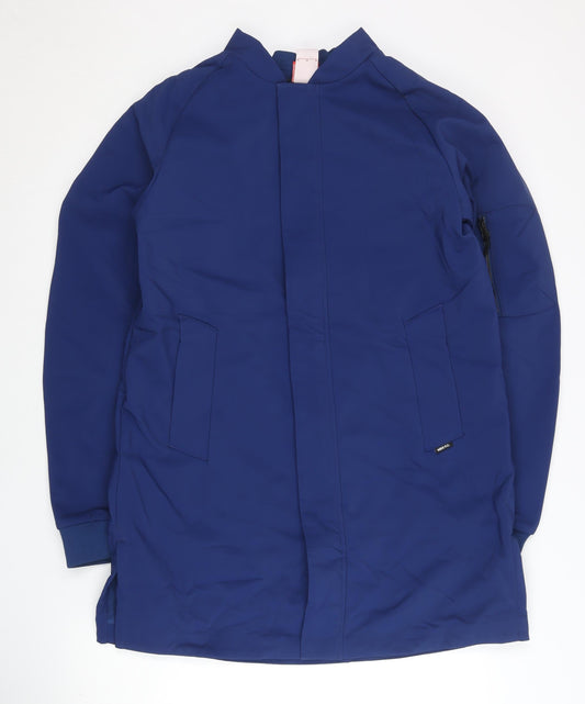Womens UK Size M Regular Nike Blue Nylon Blend Jacket