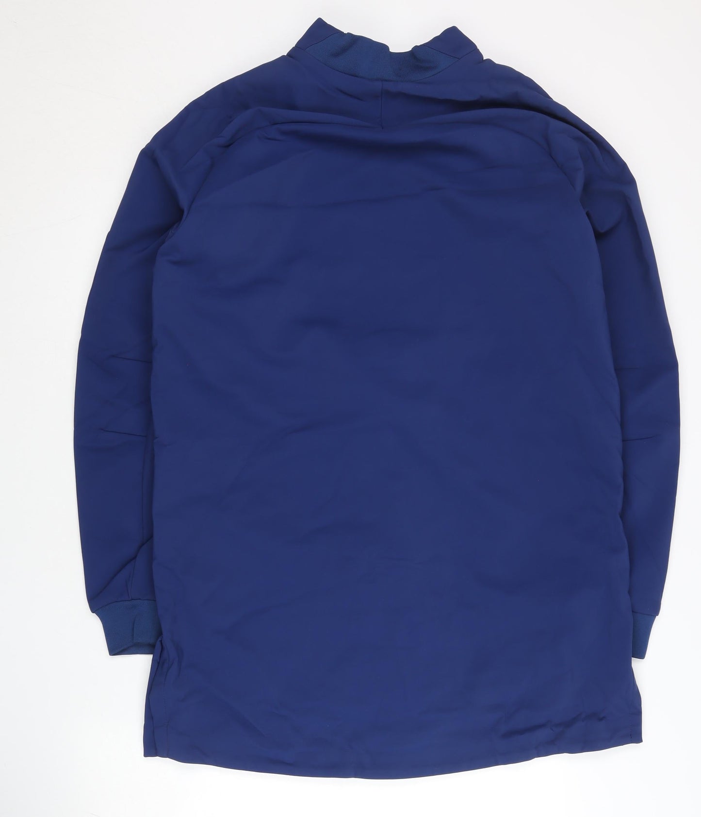 Nike Womens Blue Mid-Length Zip Jacket Size M Sports Casual