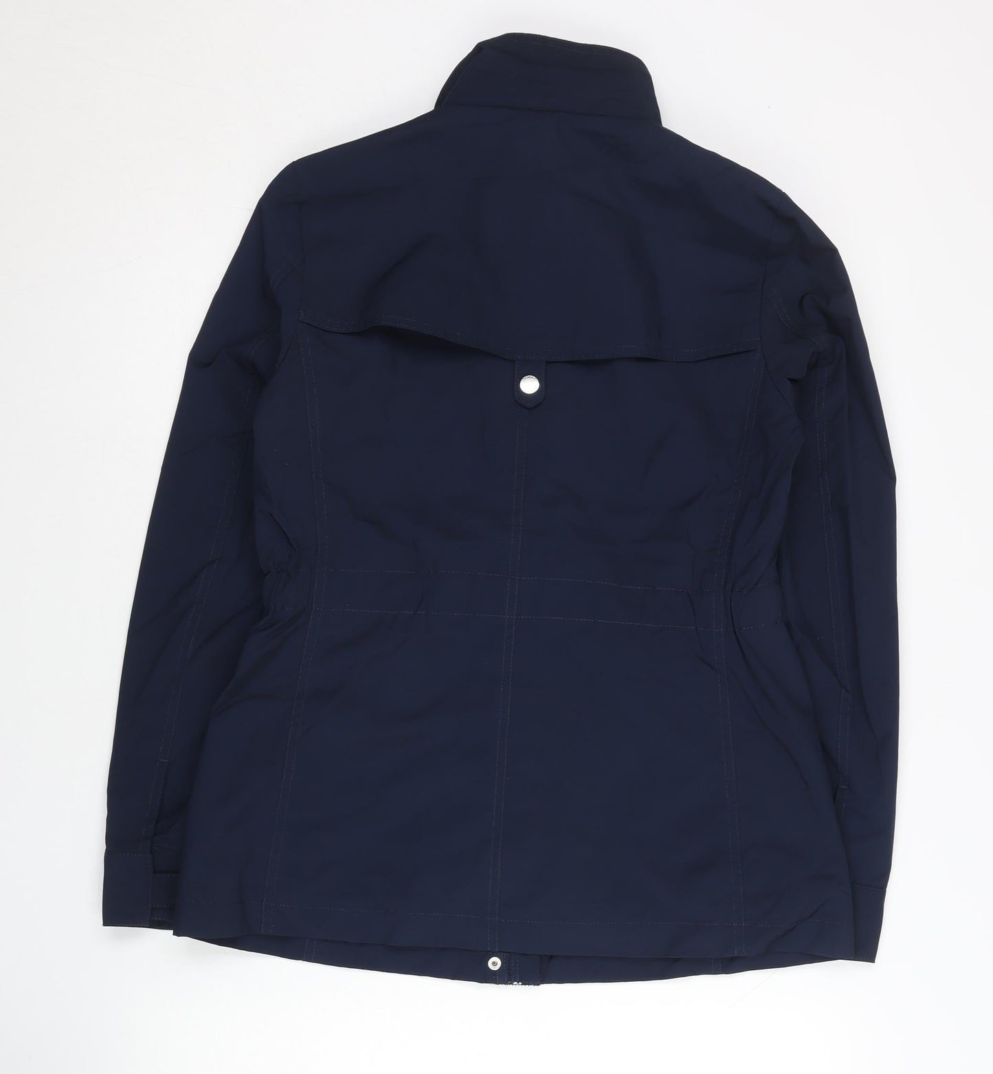 Tommy Hilfiger Womens Blue Mid-Length Military Jacket Size S