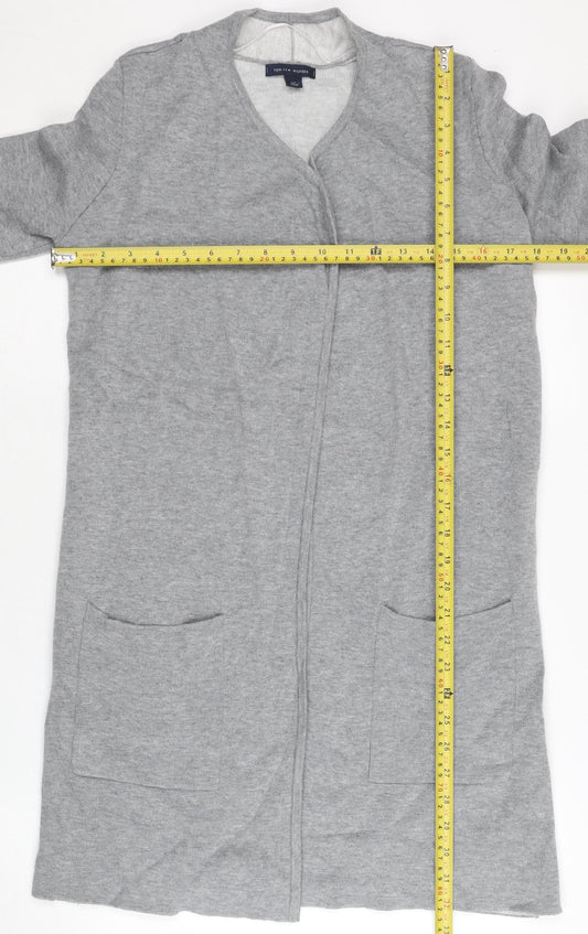 Tommy Hilfiger Womens Grey V-Neck Cardigan Size S Regular Fit