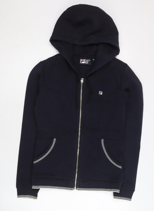 Fila Women’s Black Full Zip Hoodie Size 8 Casual Sportswear