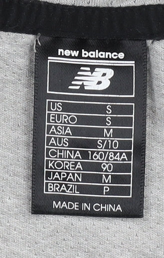 New Balance Womens Grey Hooded Full Zip Sweatshirt Size S