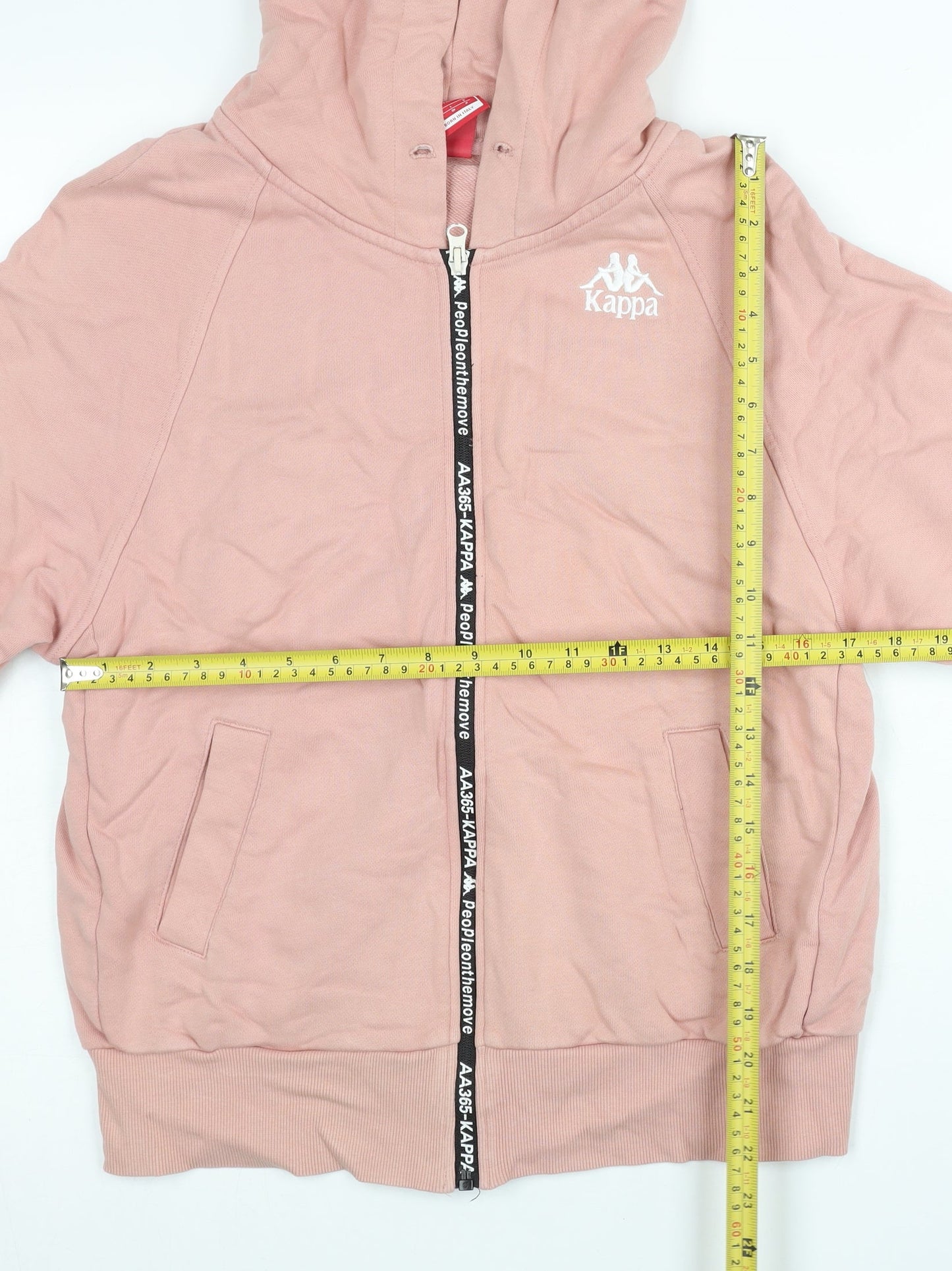 Kappa Women Pink Full Zip Hoodie Size 16 Logo Sportswear