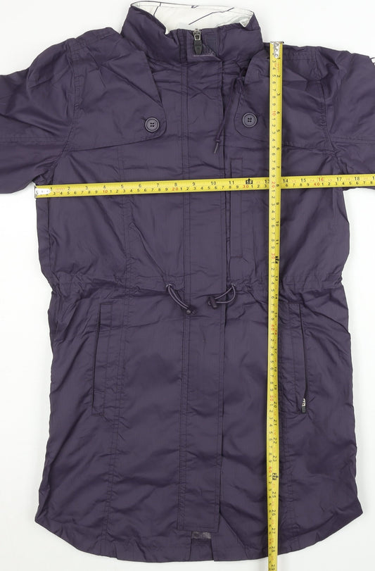 Adidas Womens Purple Rain Coat Jacket Size 10 Waterproof Outdoor