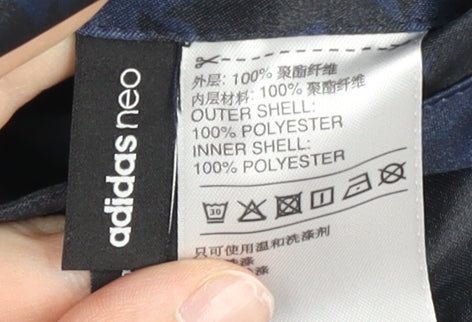 Adidas Women Blue Size 8 Track Jacket Floral Sportswear Polyester