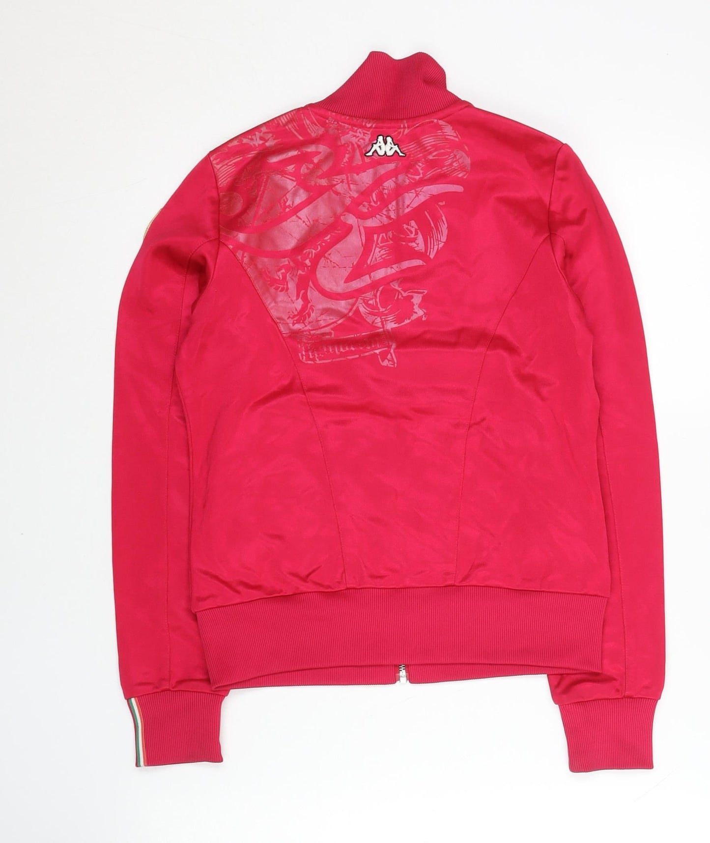 Kappa Womens Pink Track Jacket Size UK 6 Full Zip Logo Sportswear
