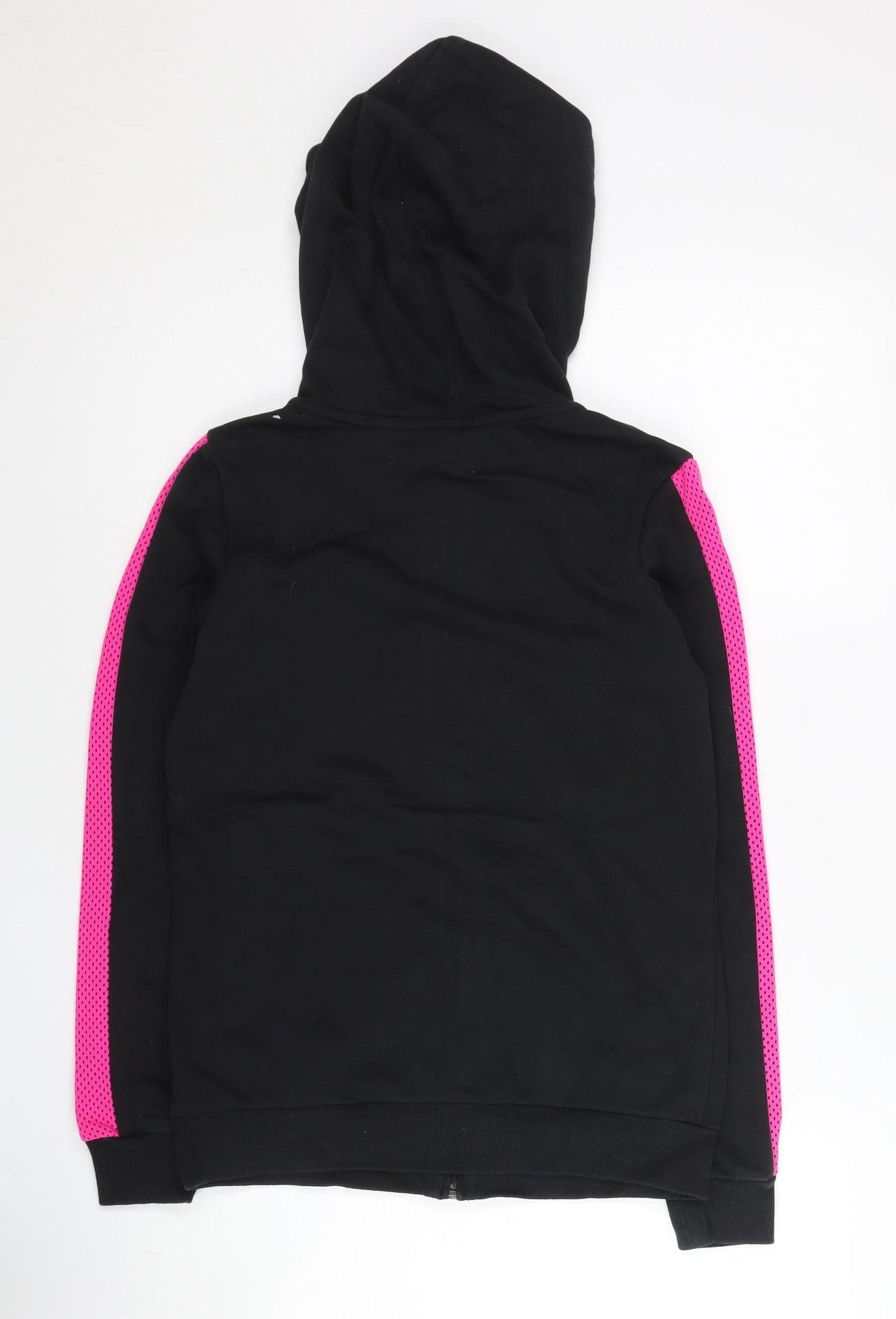 Adidas Women’s Black Full Zip Hoodie Size 8 Sports Logo Activewear