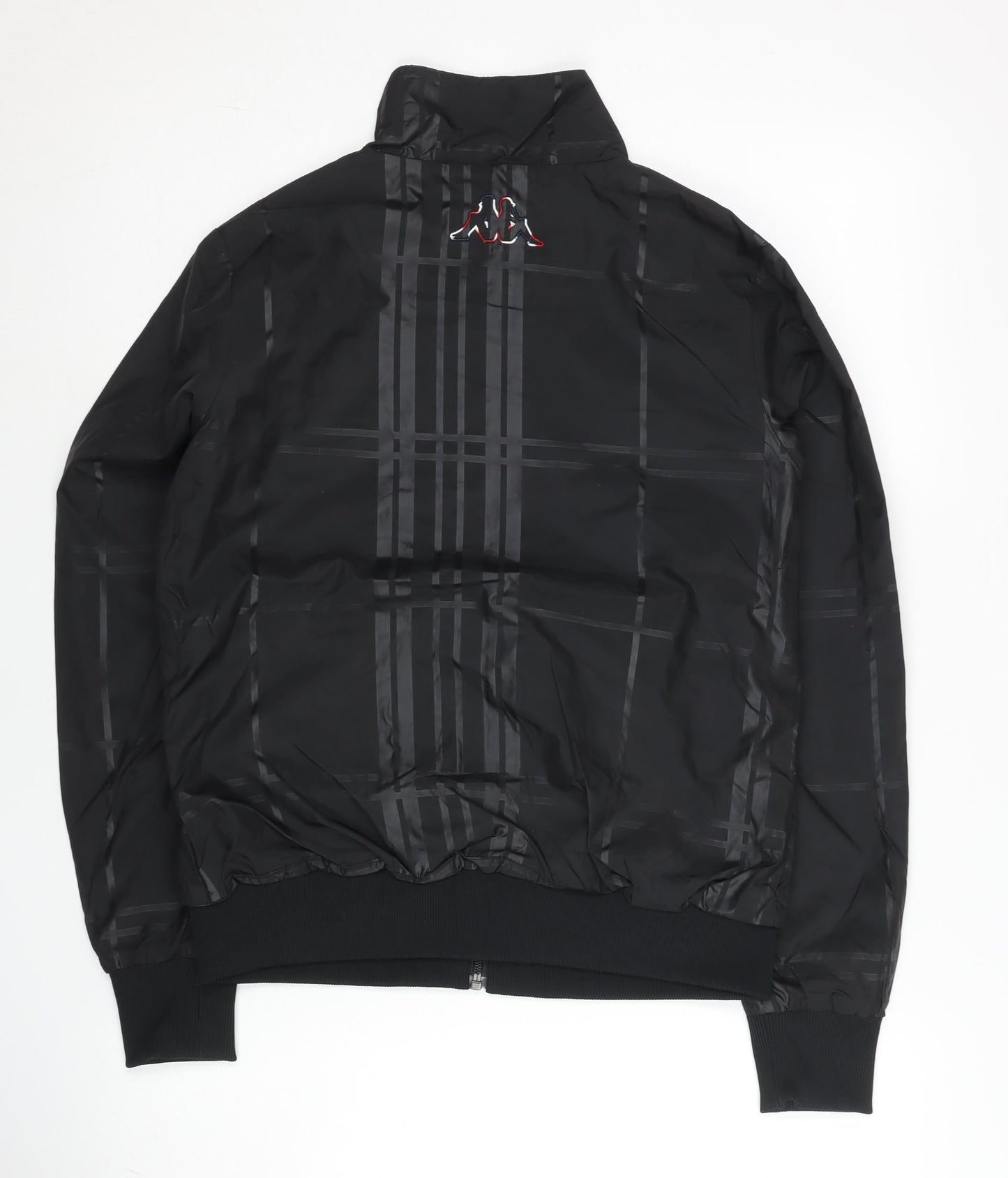 Kappa Womens Black Track Jacket Size 10 Lightweight Full Zip Sports