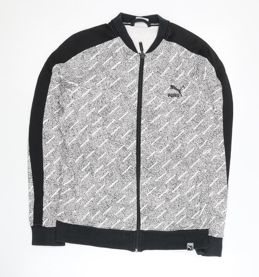 Puma Womens Black Size 12 Track Jacket Full Zip Lightweight