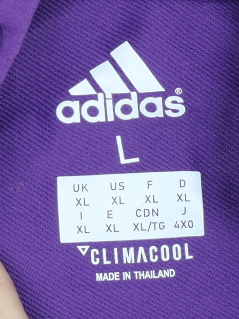 Adidas Womens Purple Full Zip Hoodie Sweatshirt XL