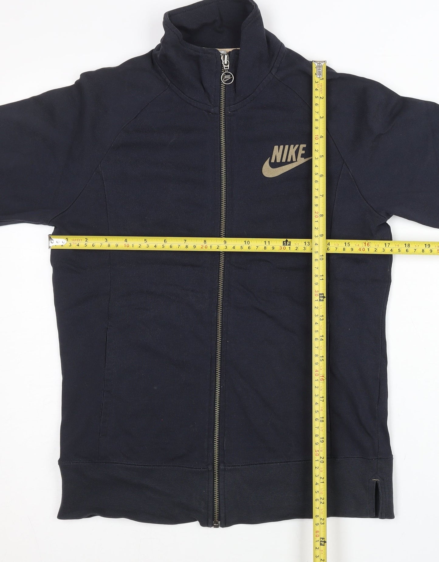 Nike Women’s Black Large Track Jacket Sportswear Full Zip Cotton