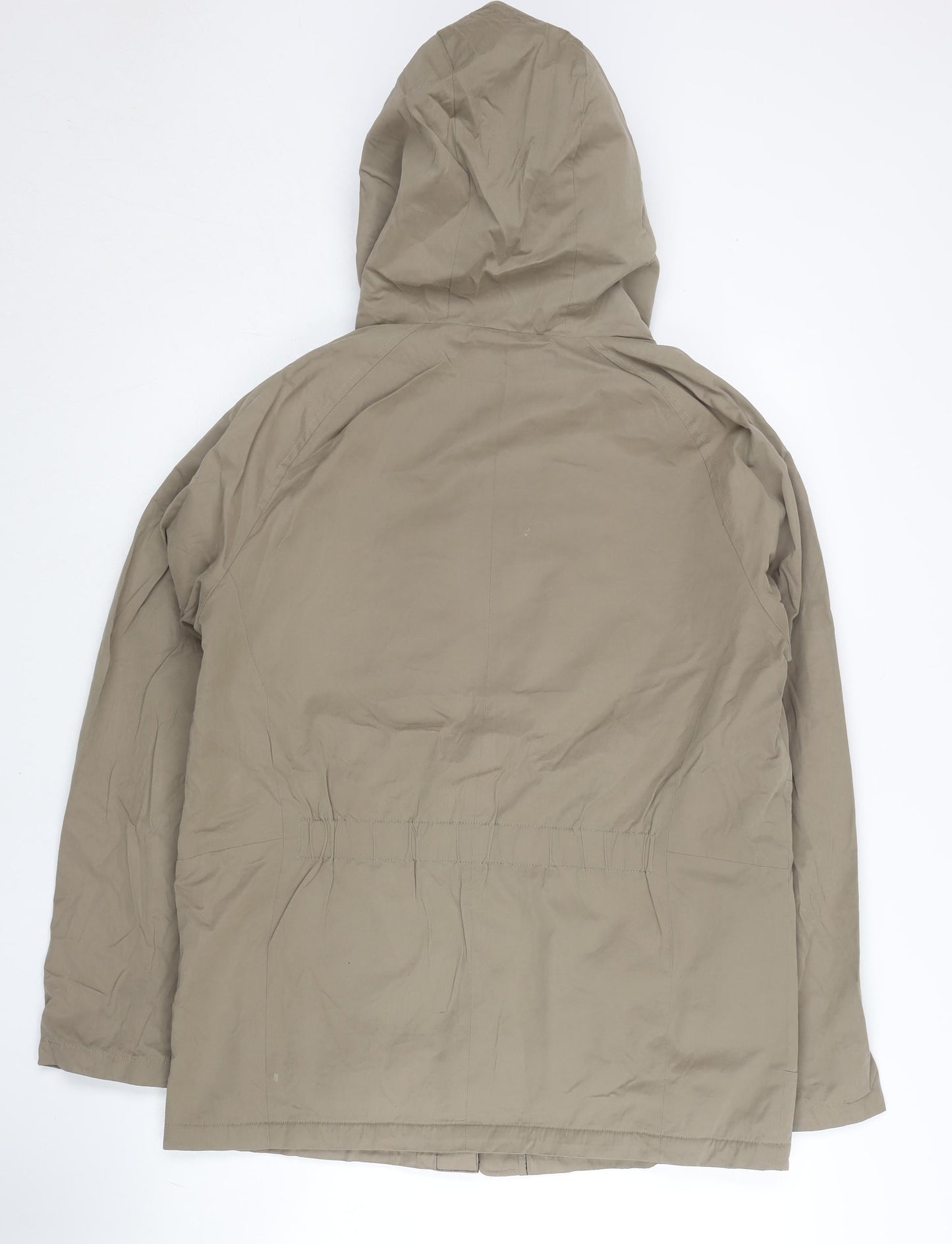 Jack & Jones Womens Beige Hooded Parka Jacket Size 12 UK