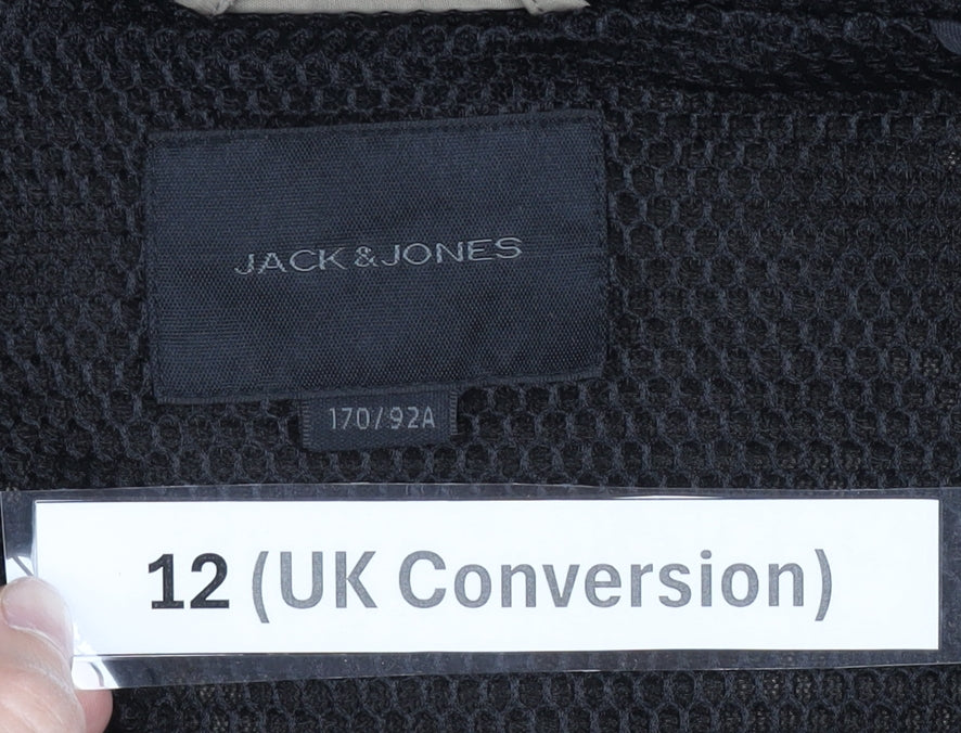 Jack & Jones Womens Beige Hooded Parka Jacket Size 12 UK