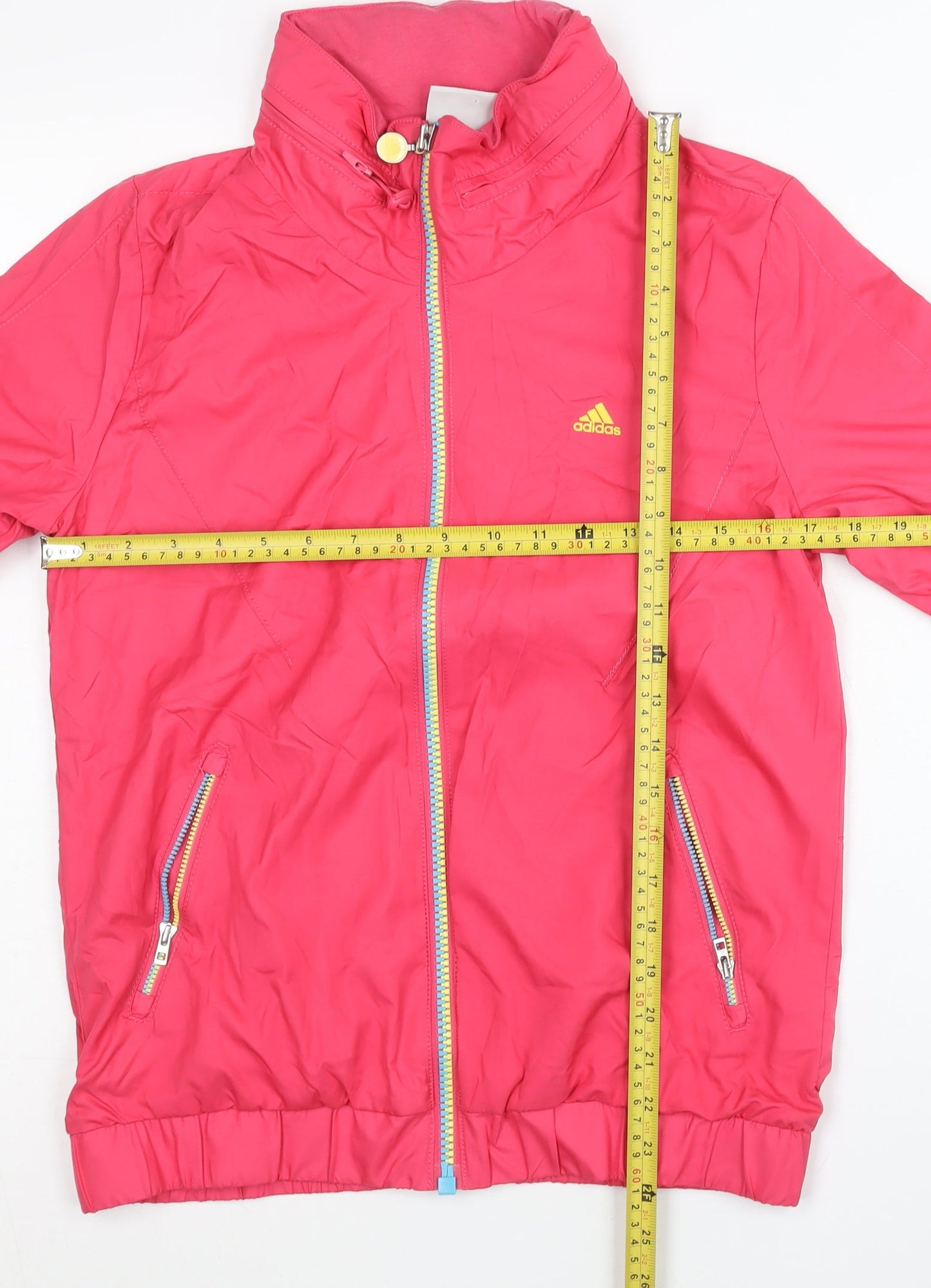Adidas Women’s Pink Track Jacket Size 10 Lightweight Full Zip