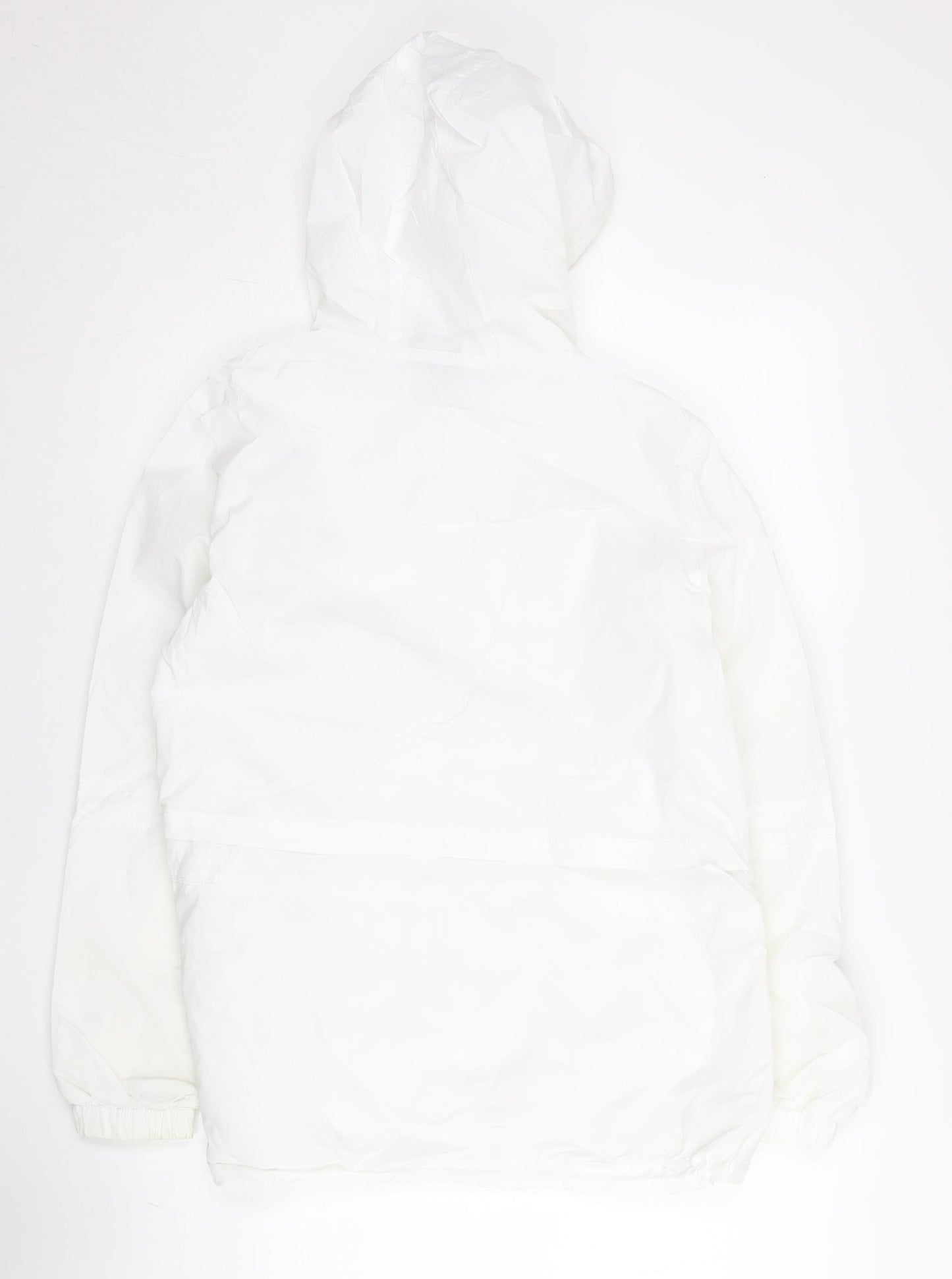 Nike Women’s White L Windbreaker Jacket Hooded Lightweight