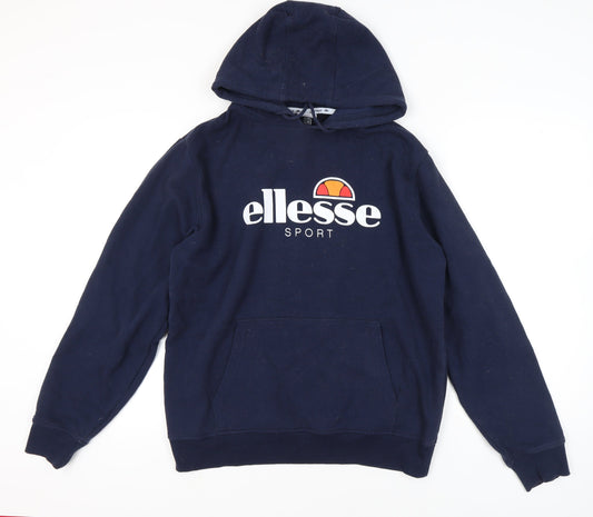 Ellesse Womens Blue Pullover Hoodie Size 18 Logo Sports Casual